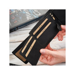 Portfel męski skórzany czarny vintage hunter pojemny RFID Brodrene G-103SH/BL
