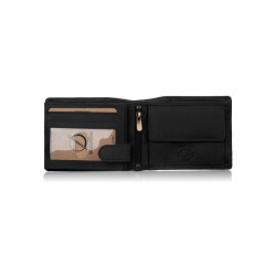 Portfel męski skórzany czarny vintage hunter pojemny RFID Brodrene G-103SH/BL