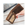 Portfel męski skórzany brązowy vintage hunter pojemny RFID Brodrene G-103MN/BR
