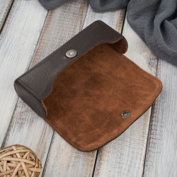 Etui na okulary piórnik pokrowiec skórzany Paolo Peruzzi T-83-BR