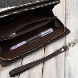 Saszetka męska skórzana do ręki elegancka brązowa Paolo Peruzzi AL-26-BR