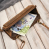 Skórzana kopertówka damska do ręki na ramię portfel damski Paolo Peruzzi T-137-HBR