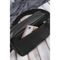 Torebka damska listonoszka skórzana z etui na klucze i drobiazgi czarna Paolo Peruzzi E-34-BL