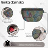 Nerka skórzana saszetka damska na pas z printem imitującym skórę wężową Paolo Peruzzi T-36-A