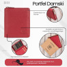 Portfel damski skórzany głęboka czerwień RFID Paolo Peruzzi T-139-RD