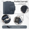 Portfel damski skórzany granatowy na patkę RFID Paolo Peruzii AL-24-NV