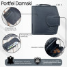 Portfel damski skórzany granatowy na patkę RFID Paolo Peruzii AL-24-NV