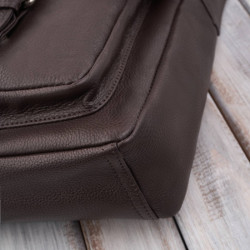 Listonoszka męska na ramię vintage retro ze skóry naturalnej brązowa Paolo Peruzzi E-32-BR