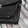 Aktówka męska skórzana do ręki i na ramię elegancka czarna Paolo Peruzzi S-42-BL