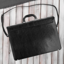 Aktówka męska skórzana do ręki i na ramię elegancka czarna Paolo Peruzzi S-42-BL