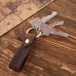 Zestaw prezentowy dla kobiet  ZUP-95-BR portfel damski skórzany T-05-BR breloczek vintage T-87-HBR