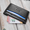 Etui na karty i wizytówki skórzane minimalistyczne praktyczne etui czarne Paolo Peruzzi T-151-BL