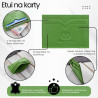 Etui na karty i wizytówki skórzane minimalistyczne praktyczne etui zielone Paolo Peruzzi T-150-GR