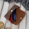 Etui na okulary piórnik pokrowiec skórzany vintage Paolo Peruzzi T-83-HBR