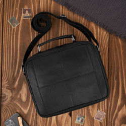 Torba męska skórzana na ramię i do ręki do pracy czarna Paolo Peruzzi T-126-BL