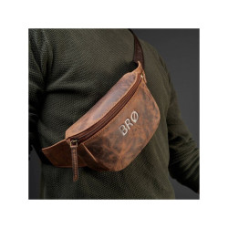 Saszetka męska skórzana nerka vintage na pas Brodrene G-18SH/BR