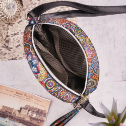 Stylowa skórzana okrągła torebka damska na ramię Z-11-O