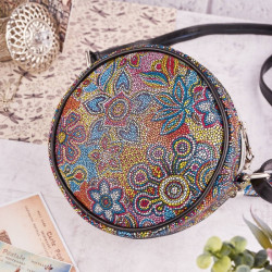 Stylowa skórzana okrągła torebka damska na ramię Z-11-O