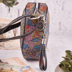 Stylowa skórzana okrągła torebka damska na ramię Z-11-O