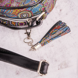 Stylowa skórzana okrągła torebka damska na ramię Z-11-O