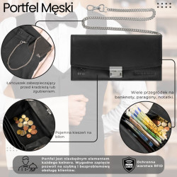 Portfel kelnerski skórzany RFID Paolo Peruzzi AY-15-HBL