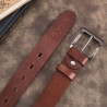 Pasek męski skórzany premium z klasyczną klamrą elegancki koniakowy 130 cm Paolo Peruzzi PG-10-CG-130