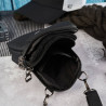 Męska saszetka na ramie z cordury czarna  SP-03-BL