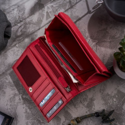 Zestaw prezentowy dla niej portfel damski w kwiaty T-45 i skórzane etui na karty T-151 Paolo Peruzzi ZUP-144-RD