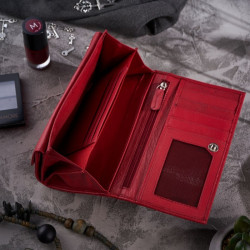 Zestaw prezentowy dla niej portfel damski w kwiaty T-45 i skórzane etui na karty T-151 Paolo Peruzzi ZUP-144-RD