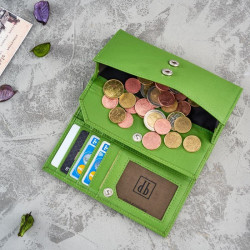 Zestaw prezentowy dla niej portfel damski w kwiaty T-45 i skórzane etui na karty T-151 Paolo Peruzzi ZUP-144-GR