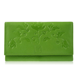 Zestaw prezentowy dla niej portfel damski w kwiaty T-45 i skórzane etui na karty T-151 Paolo Peruzzi ZUP-144-GR