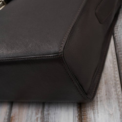 Męska aktówka ze skóry naturalnej brązowa na dokumenty teczka na ramie z kluczykiem Paolo Peruzzi T-146-BR