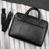 Męska torba skórzana na dokumenty czarna Paolo Peruzzi T-145-BL