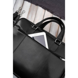 Męska torba skórzana na dokumenty czarna Paolo Peruzzi T-145-BL