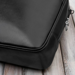 Męska torba skórzana na dokumenty czarna Paolo Peruzzi T-145-BL