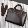Męska torba skórzana na dokumenty brązowa Paolo Peruzzi T-145-BR