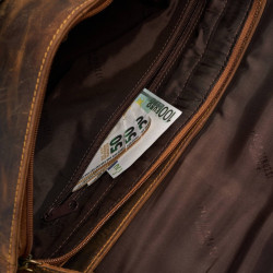 Męska brązowa torba na ramie ze skóry naturalnej vintage Paolo Peruzzi T-147-HBR