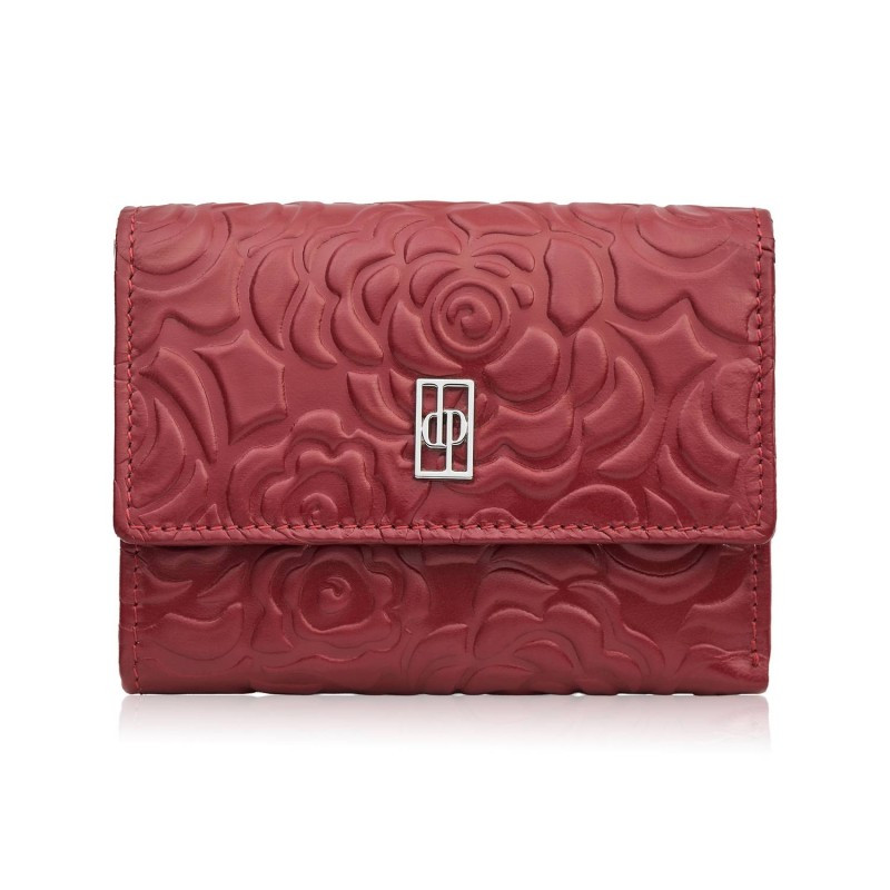 Portfel damski skórzany czerwony w orientacji poziomej RFID Paolo Peruzzi AL-15-RD