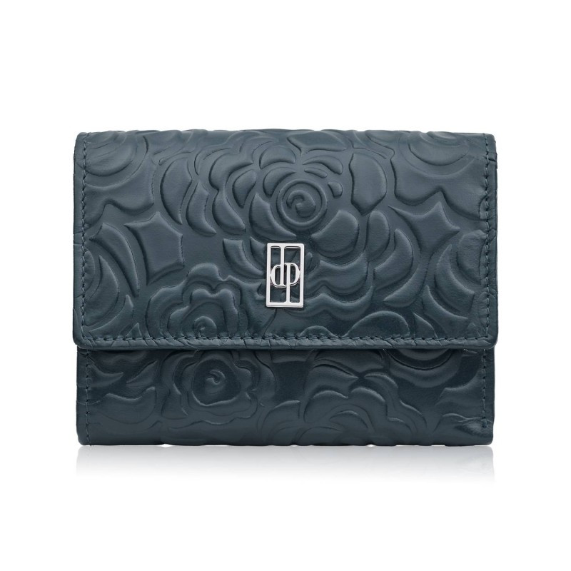 Portfel damski skórzany granatowy w orientacji poziomej RFID Paolo Peruzzi AL-15-NV