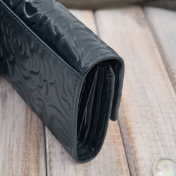 Portfel damski skórzany granatowy w orientacji poziomej RFID Paolo Peruzzi AL-15-NV