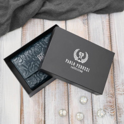 Portfel damski skórzany granatowy w orientacji poziomej RFID Paolo Peruzzi AL-15-NV