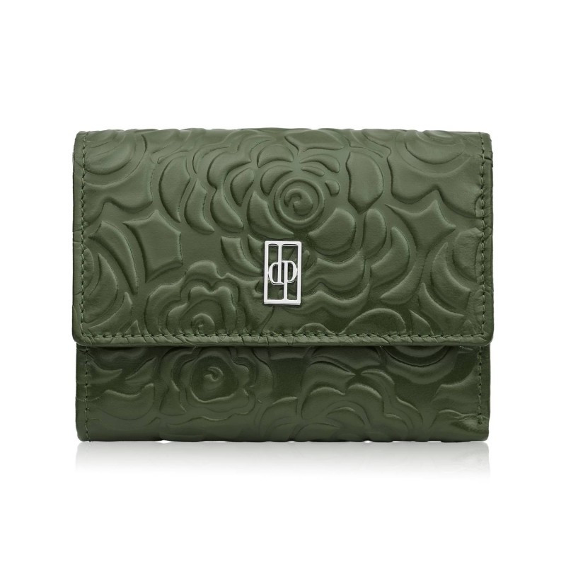 Portfel damski skórzany zielony w orientacji poziomej RFID Paolo Peruzzi AL-15-GB