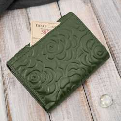 Portfel damski skórzany zielony w orientacji poziomej RFID Paolo Peruzzi AL-15-GB