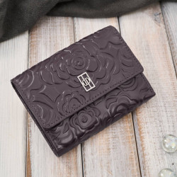 Portfel damski skórzany burgundowy w orientacji poziomej RFID Paolo Peruzzi AL-15-BGD