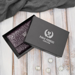 Portfel damski skórzany burgundowy w orientacji poziomej RFID Paolo Peruzzi AL-15-BGD