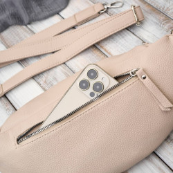 Damska skórzana saszetka nerka na pas SP-20-BG