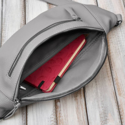 Damska skórzana saszetka nerka na pas SP-20-GR