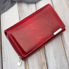 Czerwony skórzany portfel damski lakierowany SP-17-RD