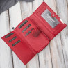 Czerwony skórzany portfel damski lakierowany SP-17-RD