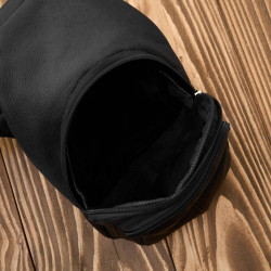 Skórzany plecak męski na jedno ramię miejski czarny ABR-52